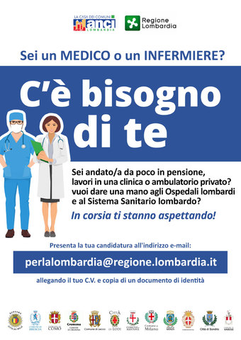 Coronavirus: C’e' bisogno di te, in corsia ti stanno aspettando